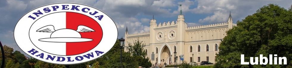 Baner strony Wojewódzkiego Inspektoratu Inspekcji Handlowej w Lublinie z logotypem i Zamkiem Lubelskim